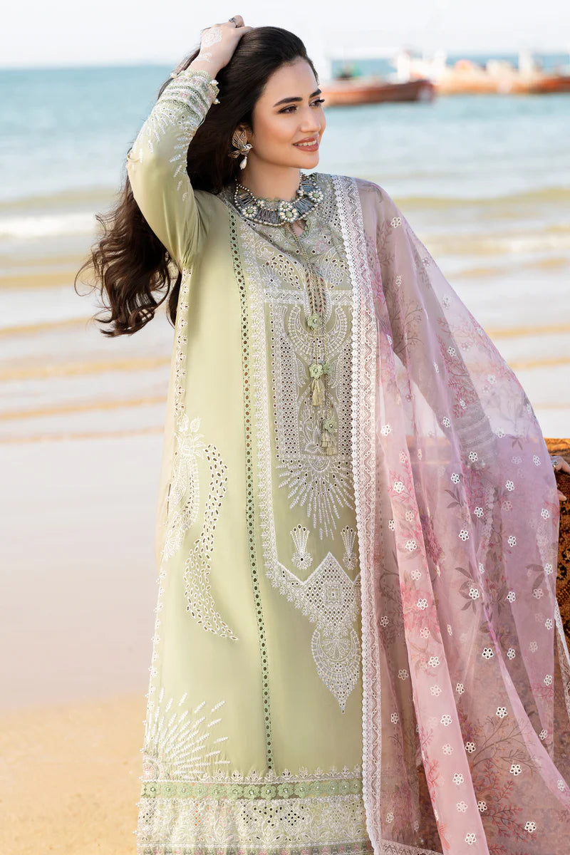 3pc Unstitched Lawn Embroidered DV-10