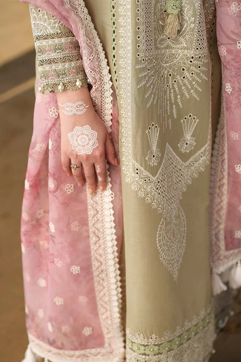 3pc Unstitched Lawn Embroidered DV-10