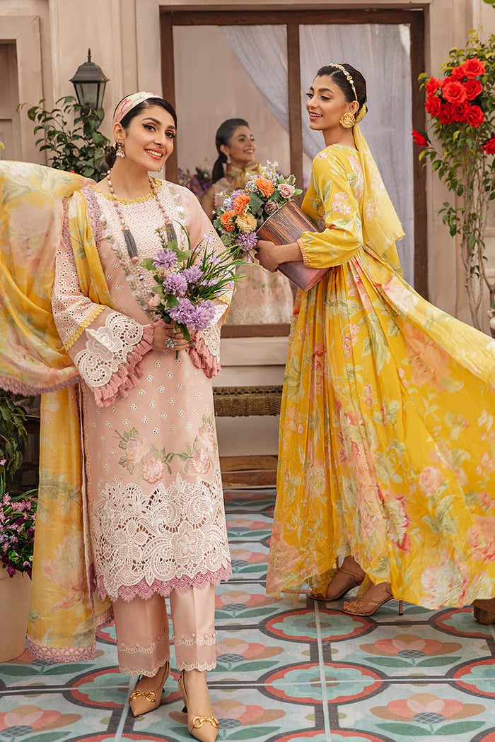 3pc Unstitched Lawn Embroidered DV-22