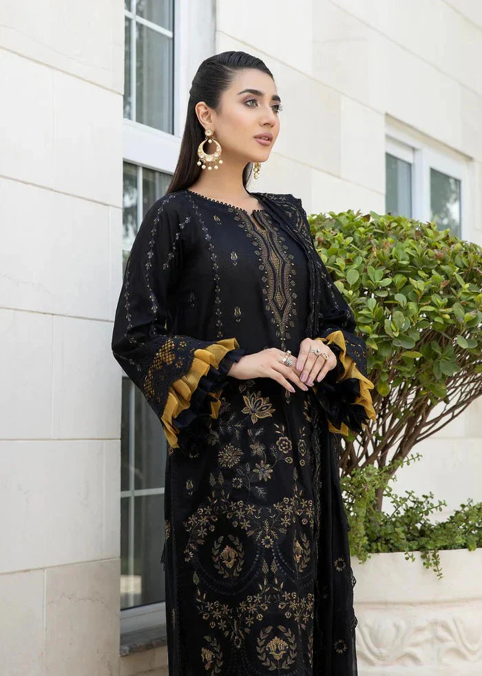 3pc Unstitched Lawn Embroidered DV-06