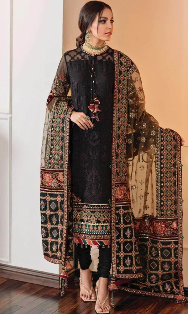 3pc Unstitched Lawn Embroidered DV-14