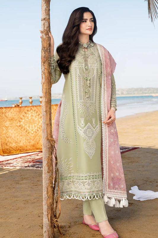 3pc Unstitched Lawn Embroidered DV-10