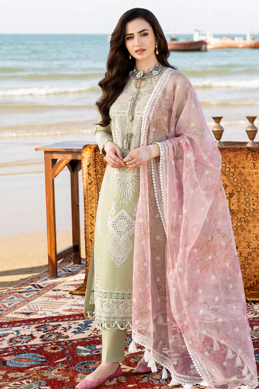 3pc Unstitched Lawn Embroidered DV-10