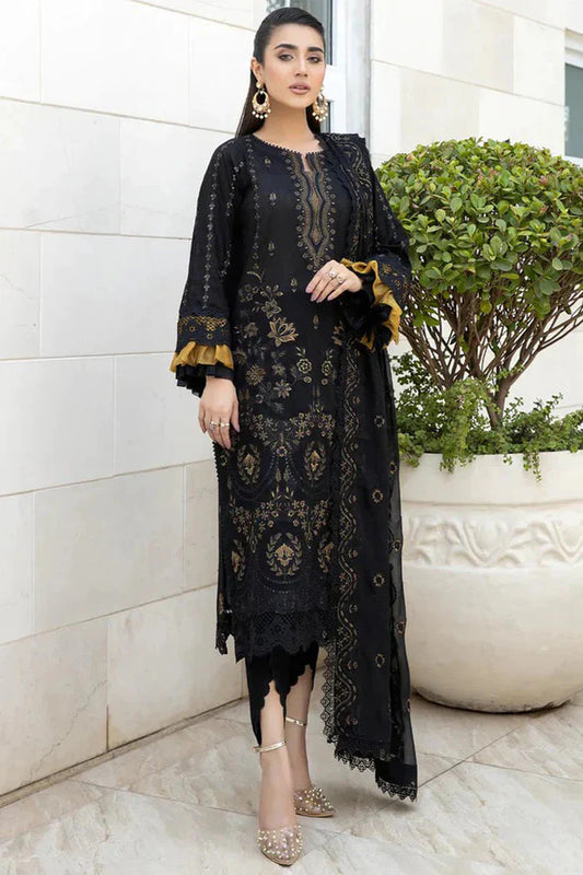 3pc Unstitched Lawn Embroidered DV-06