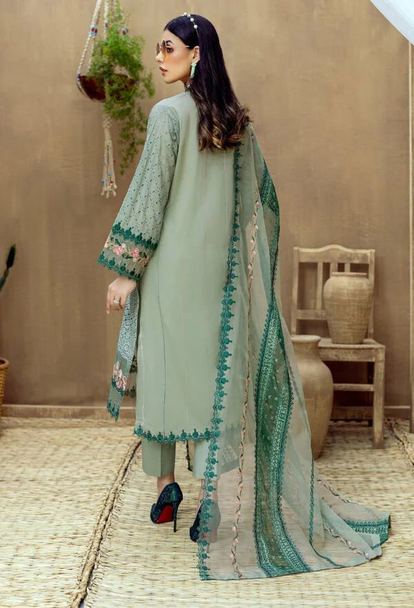 3pc Unstitched Lawn Embroidered DV-16