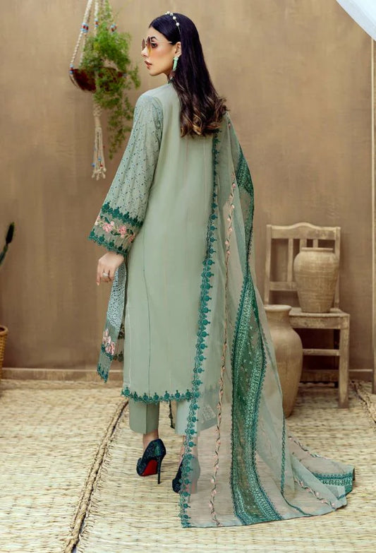 3pc Unstitched Lawn Embroidered DV-16