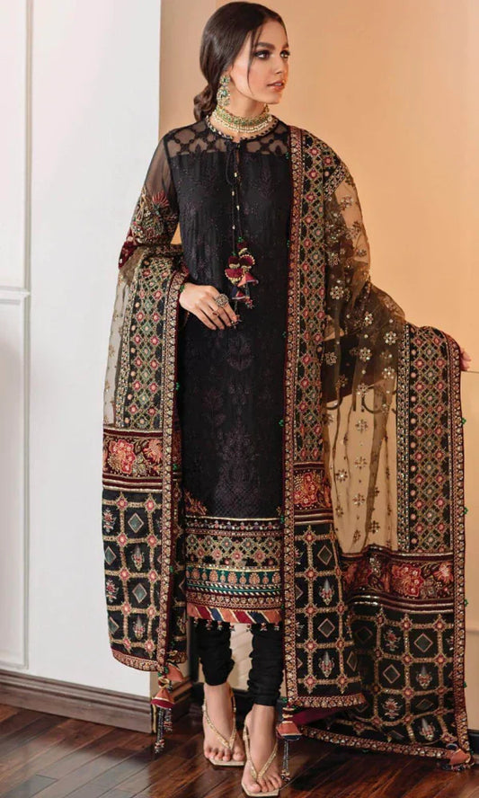 3pc Unstitched Lawn Embroidered DV-14